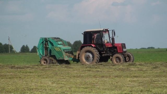 Заготовка сена МТЗ 82, РОСТСЕЛЬМАШ КОЛИБРИ и МТЗ 892, ПР Ф 145. смотреть онлайн