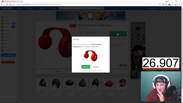 BUYING THE RED CLOCKWORK HEADPHONES?!?! (Roblox) смотреть онлайн