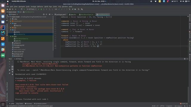 Mars Rover Kata with Haskell смотреть онлайн