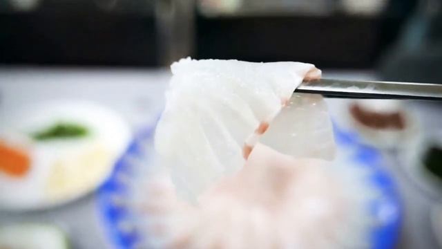 Корея Морепродукты - Камбала ,Сашими смотреть онлайн