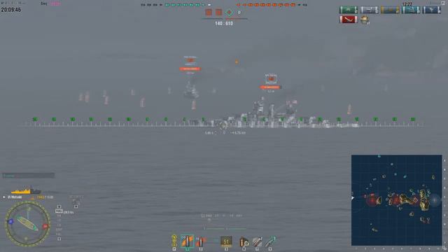 World of Warships Эсминец Mutsuki 2090 опыта за поражение! (World of Warships gameplay)