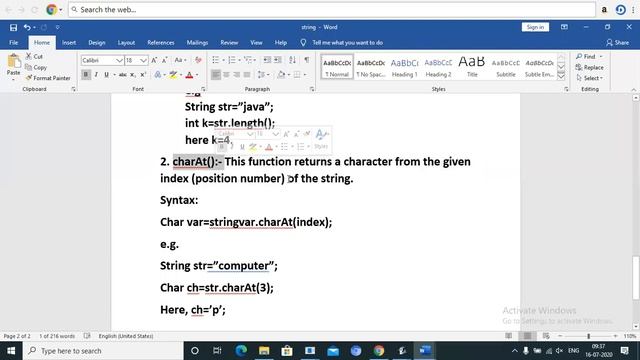 String function in java By Alok Sir
