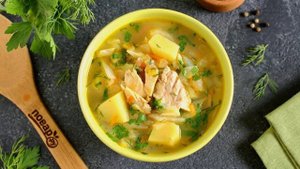 Щи из семги со свежей капустой