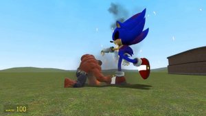 REALISTIC SONIC EXE VS HULK VS MECHA SIREN HEAD!!in Garry's Mod