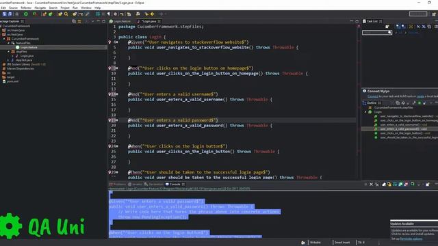 Selenium & Cucumber BDD – Tutorial 21/32: Creating A Step Definition Class смотреть онлайн