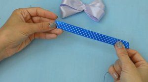 МК Бантик из атласных лент  / Бант из Лент двухцветный