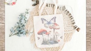 Forestcore Mushroom & Butterfly Bundle, Watercolor Cottagecore Cliparts For Wall Art, T-Shirt Desig