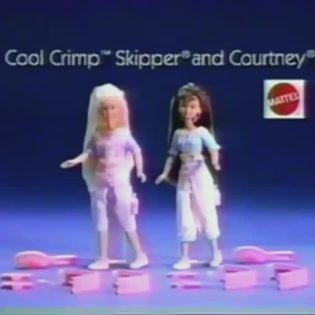 1994 Реклама сестры Скиппер  куклы Барби Маттел Cool Crimp Skipper