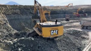 Caterpillar 385C Excavator Loading Trucks - Sotiriadis/Labrianidis Mining Works - 4K