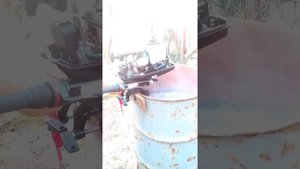 лодочный мотор хайди 3 лс начало обкатки в бочке
