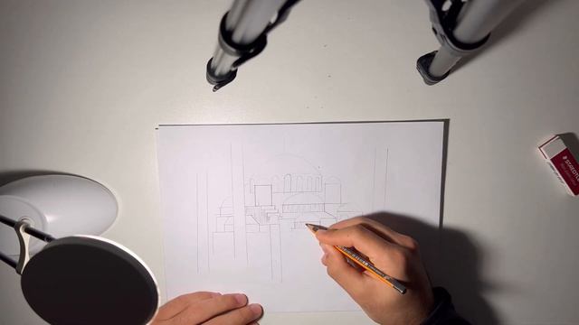 How to Draw a Mosque with a ruler | Как нарисовать мечеть с помощью линейки | Тасвири Масҷид. смотреть онлайн