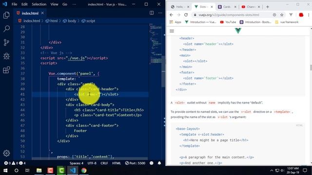 Vue js Component Registration,Slots, Slot Content, Props, Prop Casing, Passing Static Part-09