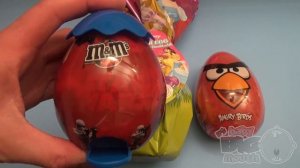 Opening 3 JUMBO Surprise Eggs! ! Angry Birds Star Wars M & M and a HUGE Disney Princess Egg!