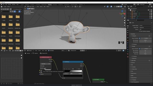 How to Add AMBIENT OCCLUSION in Blender 3.0 | Blender AO Tutorial
