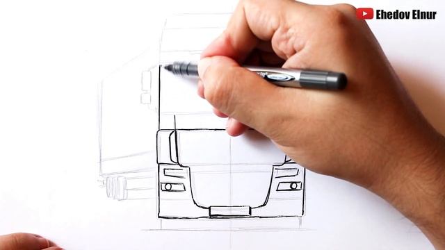 Как нарисовать Грузовик ДАФ смотреть онлайн