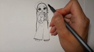 Как нарисовать КУКЛУ ЛОЛ С КОСИЧКАМИ / How to Draw LOL DOLL