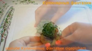 Как Красиво Нарезать Огурцы! Цветок из Огурца за пару минут!
