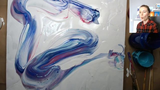 Как создать картину в технике ФЛЮИД-АРТ | Полный пошаговый урок | Acrylic FLUID ART painting смотреть онлайн