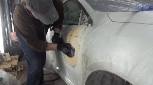 Рихтовка и покраска двери. Renault Fluence.