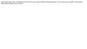 Saving an image as bmp file in Photoshop CS on Mac (3 Solutions!!)