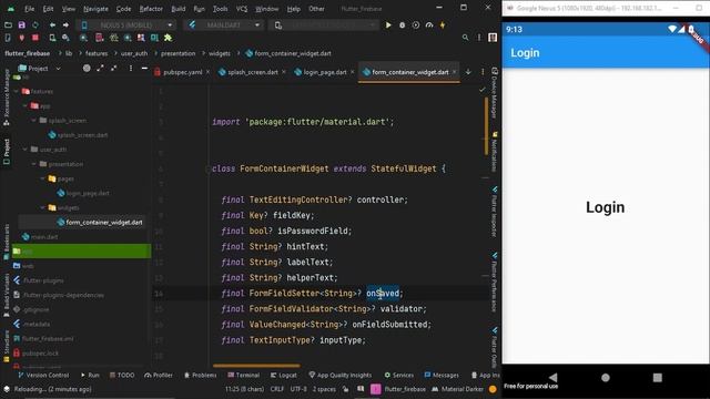 Firebase Authentication for Flutter | Firebase Dependencies, UI Design | Flutter Firebase 2023 [#2]