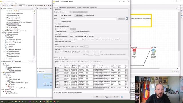 KNIME List Files / Folders Node And Excel Reader Node (read Multiple Folders)