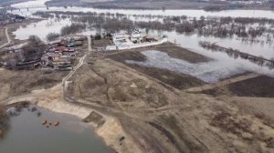 МОЩНОЕ ПОЛОВОДЬЕ на Оке в районе Ступино-Кашира.2е апреля 2023.