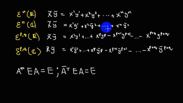 Вращения в различных пространствах | группа U(p,q) (псевдоунитарные матрицы) смотреть онлайн