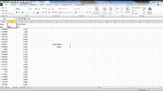 Converting Julian days into date and time in excel