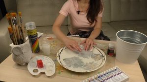 Кашпо в технике декупаж. Работа с декупажной картой.