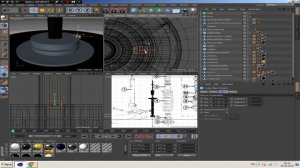 3D  МОДЕЛИРОВАНИЕ CINEMA 4D Амортизатор задней подвески ФОЛЬКСВАГЕН ГОЛЬФ 2 Volkswagen Golf ll
