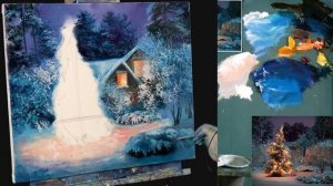 Вебинар от Ольги Базановой - "Новогоднее настроение". Пишем маслом