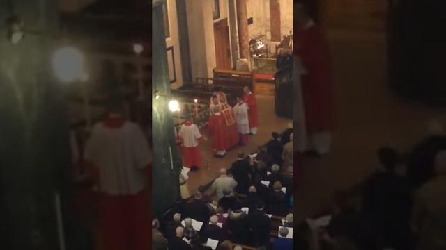 Archbishop Tartaglia praying at St John Ogilvie's shrine