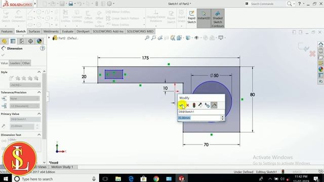 Learn Solidworks Tutorial 1 | How to Create Sketch in Solidworks? | Solidworks for beginners