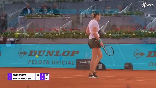 Amanda Anisimova Vs. Aryna Sabalenka | 2022 Madrid Round 1 | WTA Match Highlights