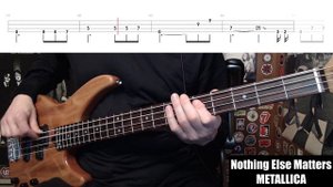 Nothing Else Matters by Metallica - Bass Cover with Tabs Play-Along