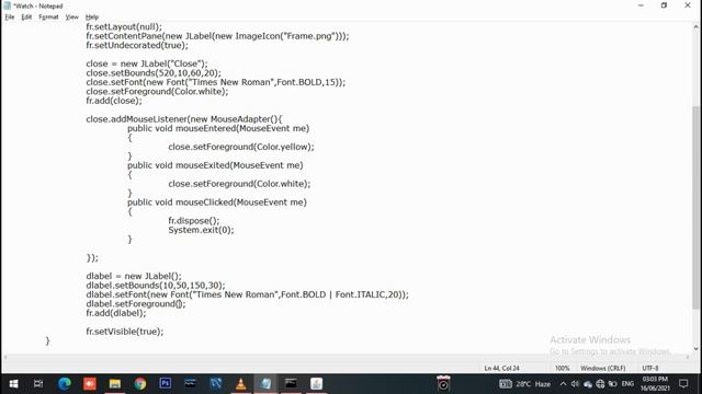 Digital Clock in java смотреть онлайн