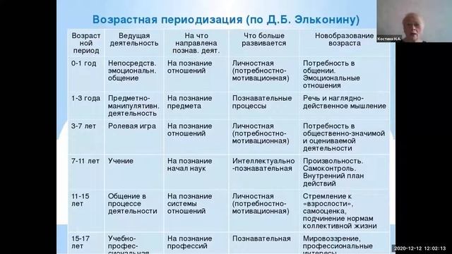 Вебинар «Психолого-педагогическая грамотность педагога». Н.А. Костина