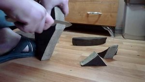 Нарезка войлока на круги 1