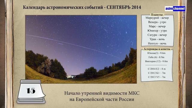 Астрокалендарь - сентябрь 2014