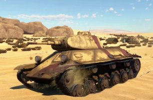 Бой на легком советском танке Т-50 в локации Тунис, War Thunder.