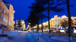 Пешком по утреннему Магадану.  Зима в Магадане. Ул. Ленина, Горького. Современный Магадан 2020