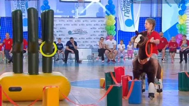 Надувной аттракцион - кольцеброс "Кактус" смотреть онлайн