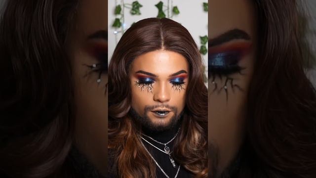 Spooky Sunset Witch Creative Makeup Ideas with Purple & Black Eyeshadow