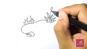 How to Draw Pond | Drawing Easy Step by Step