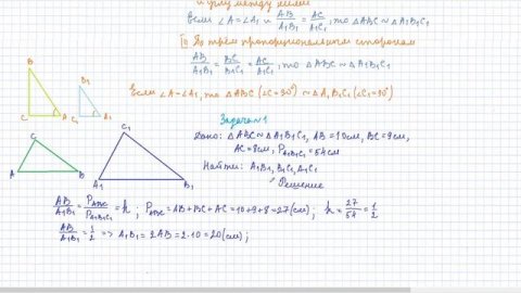 8 класс. Геометрия. Подобие треугольников. Признаки подобия. Урок #6