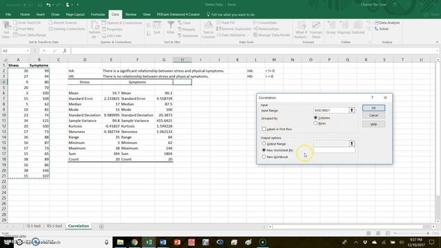 Hypothesis Testing correlation (Excel) смотреть онлайн