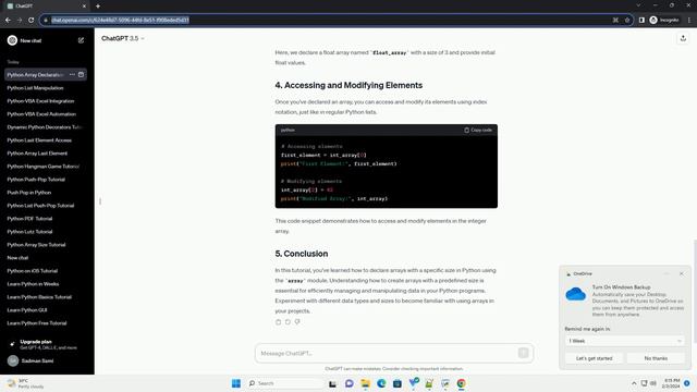 python array declaration with size