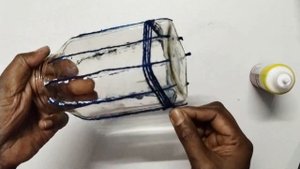 Empty Glass Bottle Ideas/DIY/Glass Jar Decorating Idea/Glass Bottle reuse