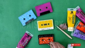 DIY Cassette tape Craft Ideas | Art and craft from Waste | Cassette tapes Upcycling